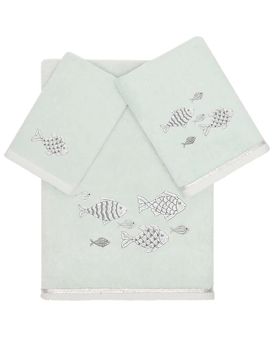 Linum Home Turkish Cotton Figi Embellished -Pc. Bath Towel Set