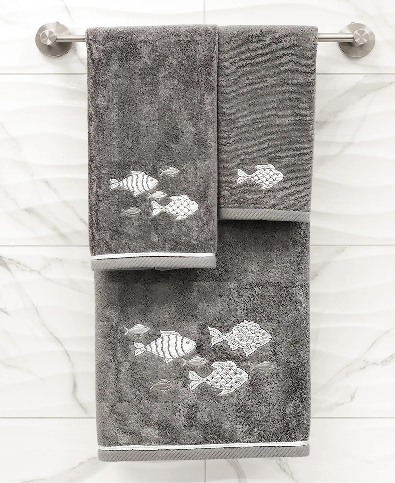 Linum Home Turkish Cotton Figi Embellished 2-Pc. Hand Towel Set