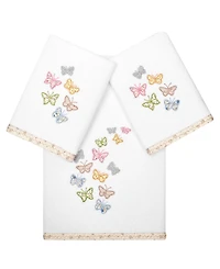 Linum Home Turkish Cotton Mariposa Embellished -Pc. Bath Towel Set