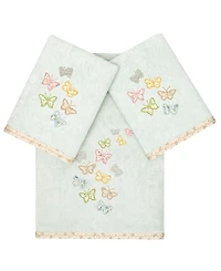 Linum Home Turkish Cotton Mariposa Embellished -Pc. Bath Towel Set