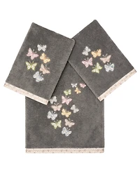 Linum Home Turkish Cotton Mariposa Embellished -Pc. Bath Towel Set