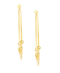 Macy's Gold Plated Dangling Discs Hoop Earrings