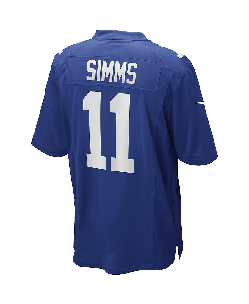 Men's Nike Phil Simms Royal New York Giants Game Retired Player Jersey