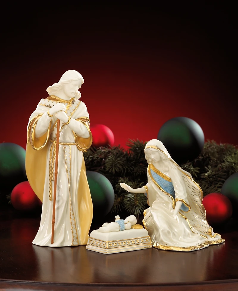 Lenox First Blessing Nativity 3 Piece Holy Family Figurine Set
