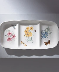 Lenox Butterfly Meadow Porcelain Three-Part Divided Server