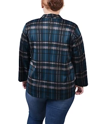 Ny Collection Plus Size 3/4 Sleeve Ponte Blazer