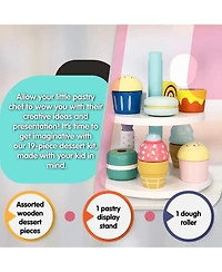 Leo & Friends 19-Piece Wooden Kid's Bakery Play Set