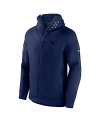 Men's Fanatics Heather Navy Washington Capitals Authentic Pro Road Tech Full-Zip Hoodie Jacket