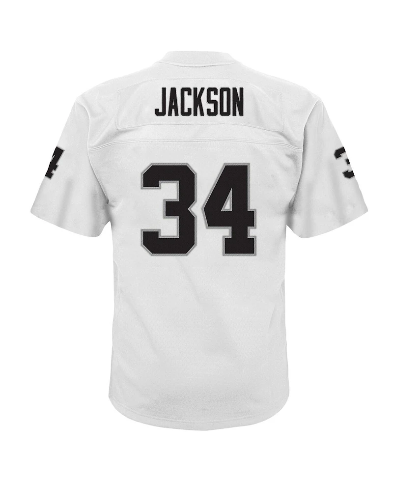 Big Boys and Girls Mitchell & Ness Bo Jackson White Las Vegas Raiders 1988 Retired Player Legacy Jersey