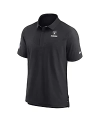 Men's Nike Black Las Vegas Raiders Sideline Lockup Performance Polo Shirt