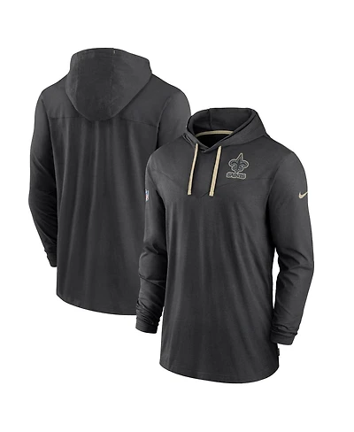 Men's Nike Black New Orleans Saints Sideline Pop Performance Pullover Long Sleeve Hoodie T-shirt