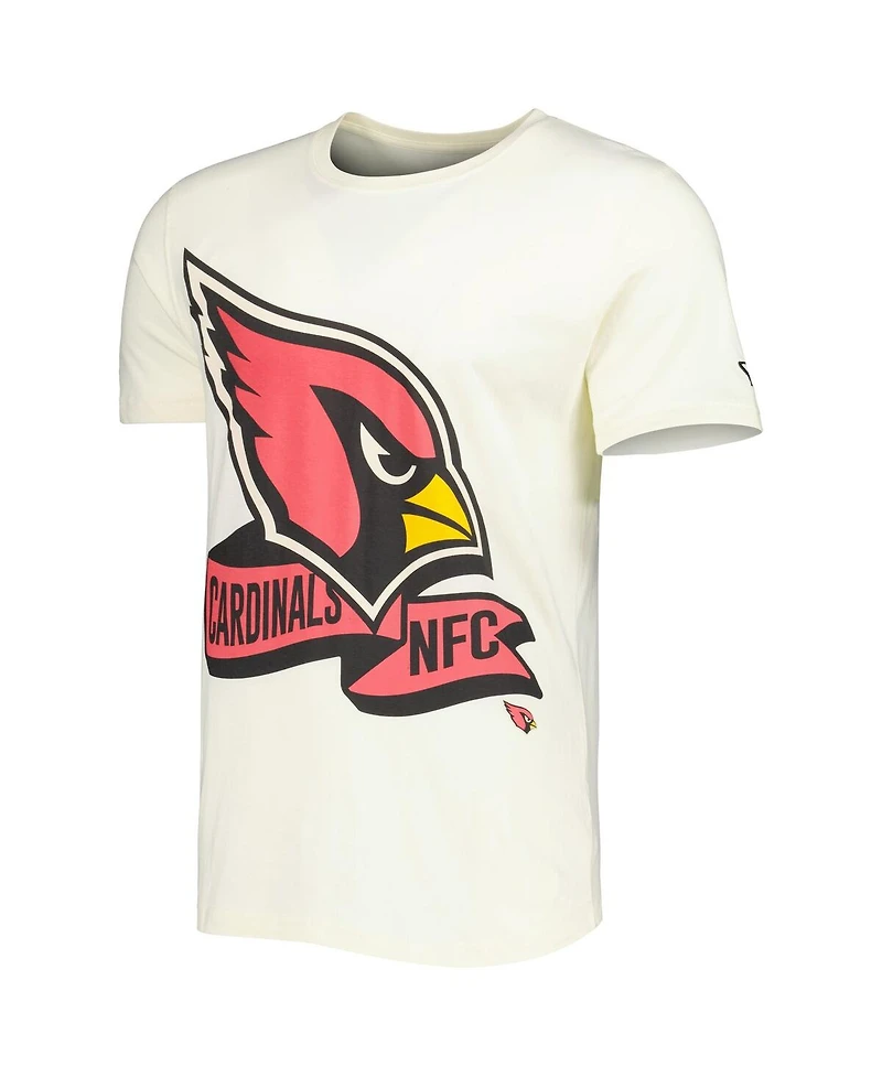 Men's New Era Cream Arizona Cardinals Sideline Chrome T-shirt