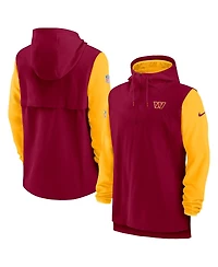 Men's Nike Burgundy, Gold Washington Commanders Sideline Player Quarter-zip Hoodie