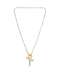 Charged Stone Pendant Charm Necklace