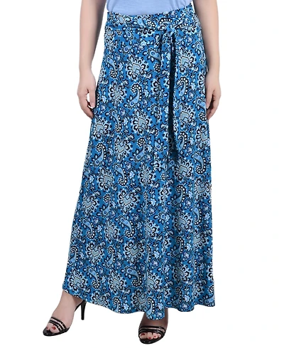 Women's Missy Maxi Skirt with Sash Waist Tie