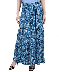 Women's Missy Maxi Skirt with Sash Waist Tie