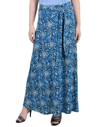 Ny Collection Womens Missy Maxi Skirt With Sash Waist Tie