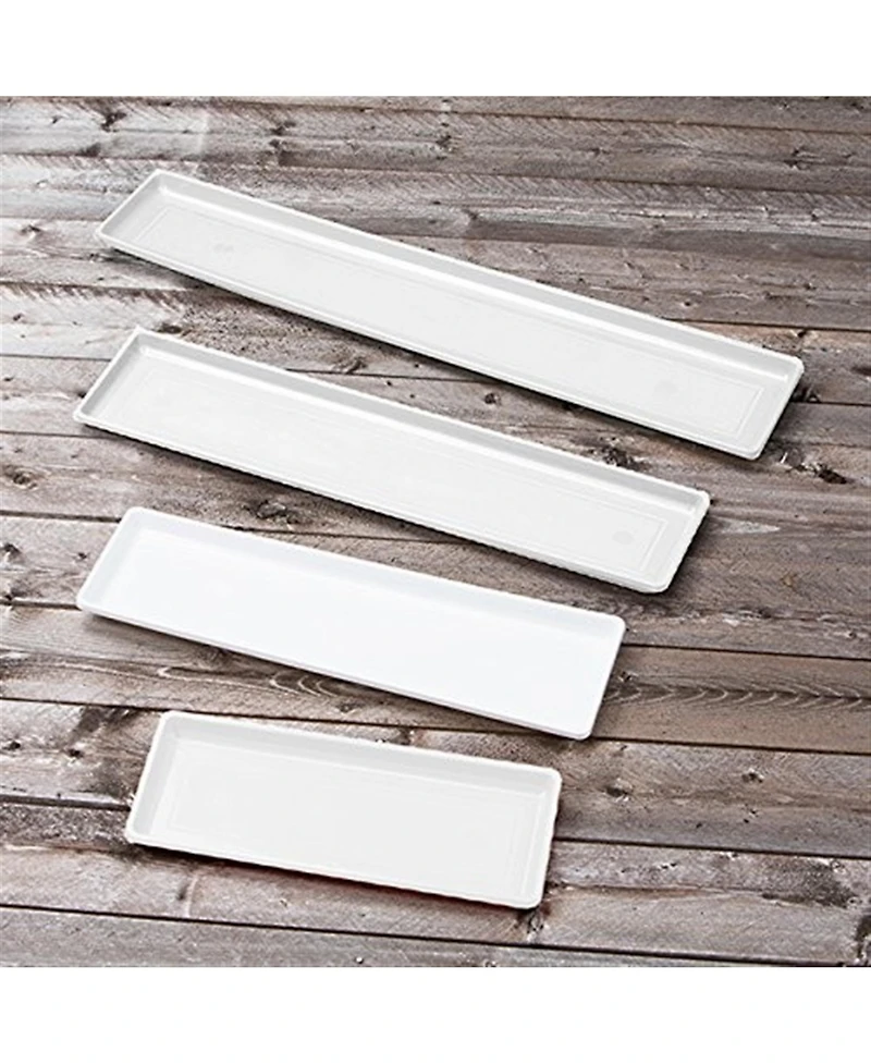 Novelty Manufacturing Countryside Plastic Flower Box Tray, White