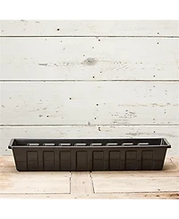 Novelty Manufacturing Polypropylene Flower Box Planter/Liner, Black, 30" L