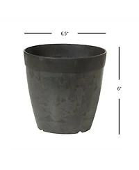 Novelty Artstone Dolce Round Planter Black 6 Inch