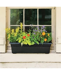 Novelty (#16308) Countryside Flower Box, Black - 30"