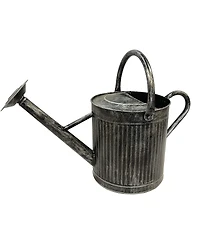 Gardener Select Vertical Lines Metal Watering Can Black Wash 2.5 Gal
