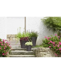 Garden Elements B08316S181 Pamploma Plastic Outdoor Planter Cappuccino 16 Inches