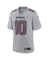 Men's Nike Mac Jones Gray New England Patriots Atmosphere Fashion Game Jersey