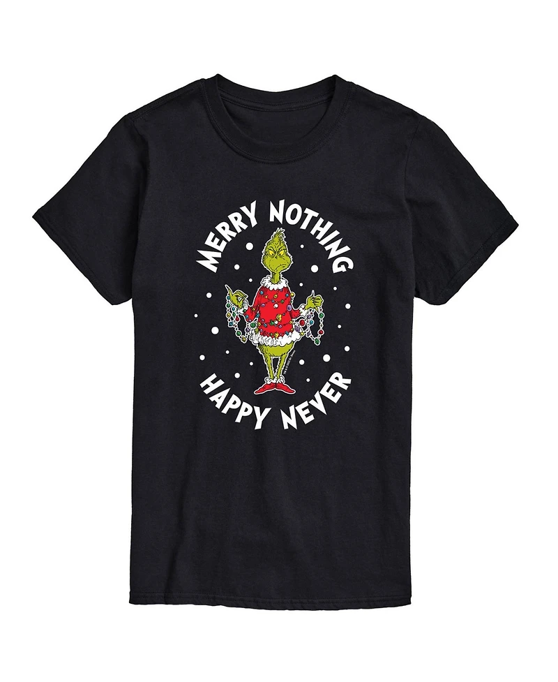 Airwaves Men's Dr. Seuss The Grinch Happy Whatever Graphic T-shirt