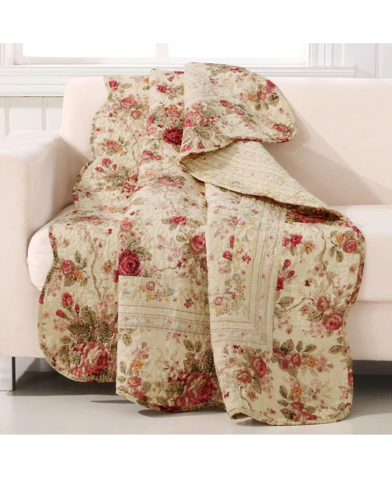 Greenland Home Fashions Antique Rose Throw, 50" x 60"