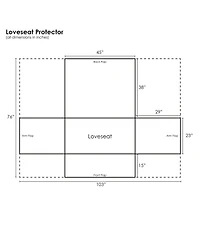 Greenland Home Fashions Gold-tone Rush Loveseat Protector, 103" x 76"