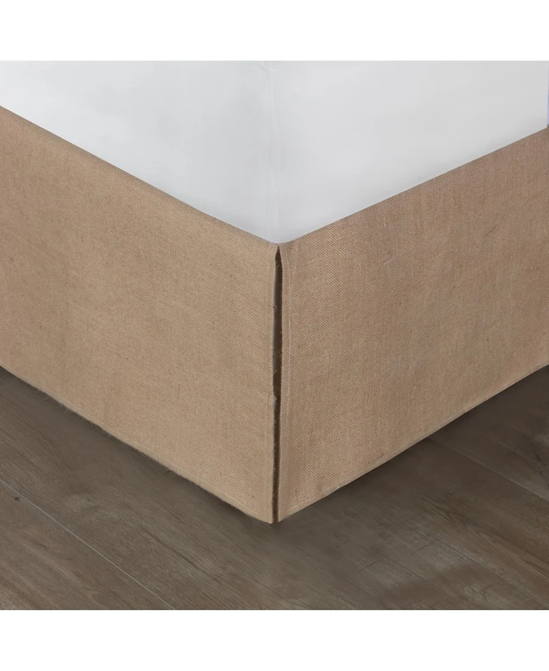 Greenland Home Fashions Burlap 15" Drop Bedskirt
