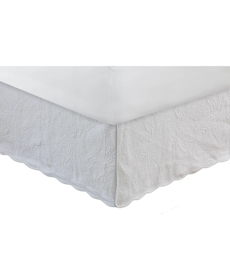 Greenland Home Fashions Paisley Quilted 18" Drop Bedskirt