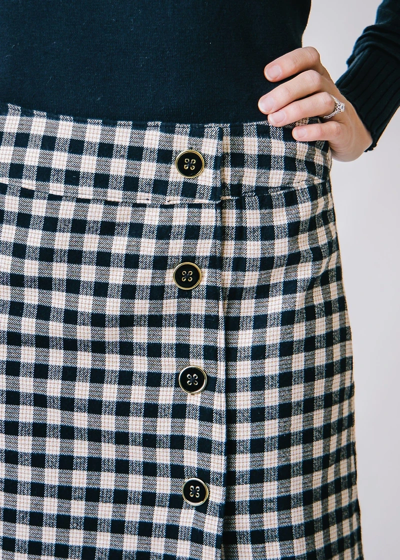Hope & Henry Womens' Flannel Mini Skirt