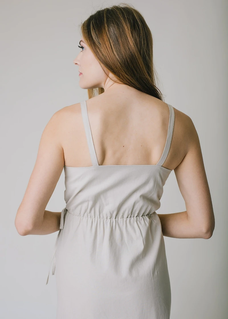 Hope & Henry Women's Ruffle Hem Wrap Dress