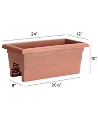 Novelty Countryside Railing Planter 26245 Terra Cotta 24 Inch