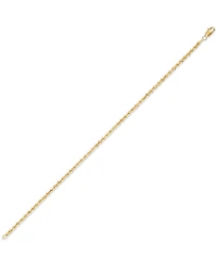 Lightweight Glitter Rope Link Chain Bracelet in 10k Gold