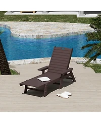 WestinTrends Adirondack Outdoor Chaise Lounge for Patio Garden Poolside