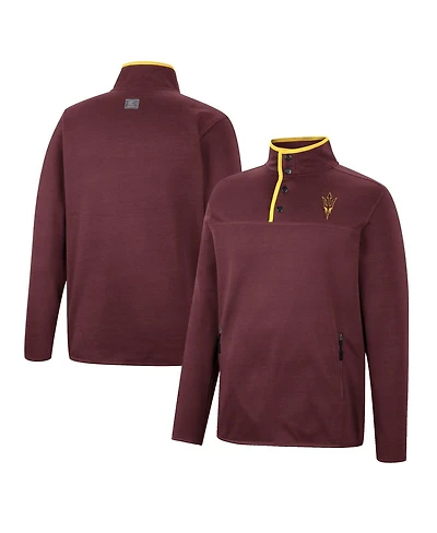 Men's Colosseum Maroon Arizona State Sun Devils Rebound Quarter-Snap Jacket