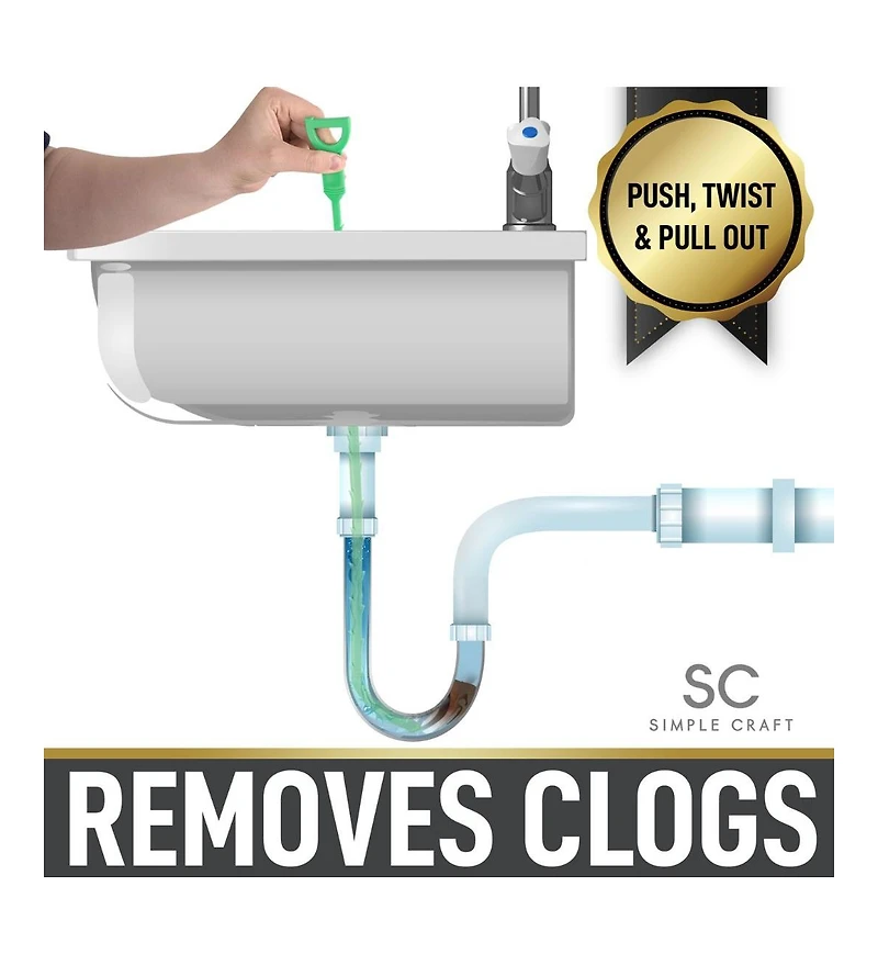 20-Inch Plumbing Snake Drain Clog Remover - 5 Pack