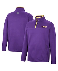 Men's Colosseum Purple Lsu Tigers Rebound Quarter-Snap Jacket