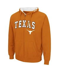 Men's Colosseum Texas Orange Longhorns Arch & Team Logo 3.0 Full-Zip Hoodie