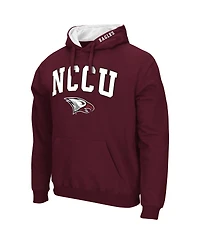 Men's Colosseum Maroon North Carolina Central Eagles Arch & Logo Pullover Hoodie
