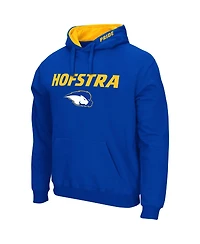 Men's Colosseum Blue Hofstra University Pride Arch & Logo Pullover Hoodie