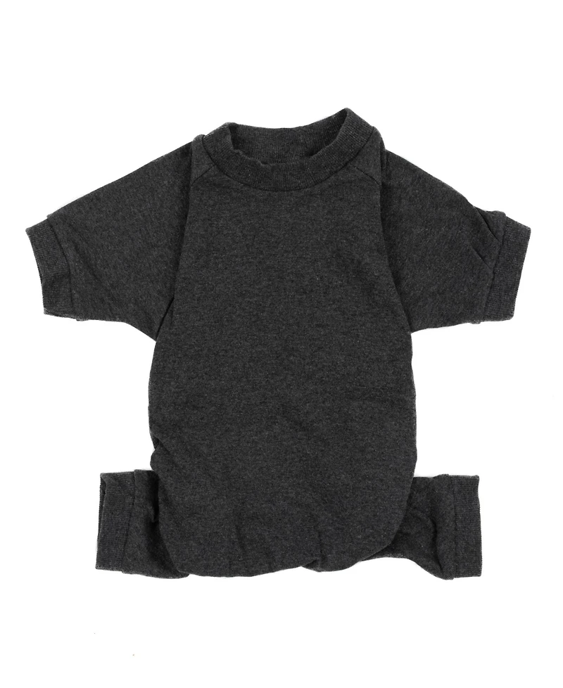 Leveret Dog Cotton Pajama Solid Dark Gray