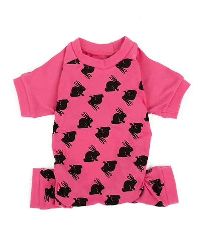 Leveret Dog Cotton Pajama Bunny Pink
