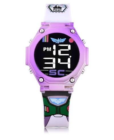Buzz Lightyear Unisex White Silicone Strap Led Touchscreen Watch