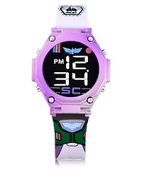 Buzz Lightyear Unisex White Silicone Strap Led Touchscreen Watch