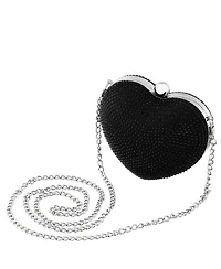 Nina Women's Crystal Heart Minaudiere Bag