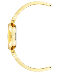 Anne Klein Women's Gold-Tone Alloy with Red Enamel Bangle Watch 34mm
